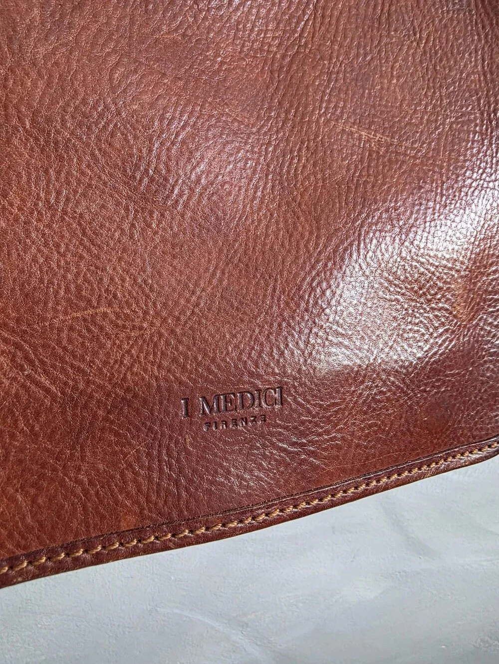 I Medici Asti Small Messenger Bag Leather Made In Italy Crossbody 10x8x3